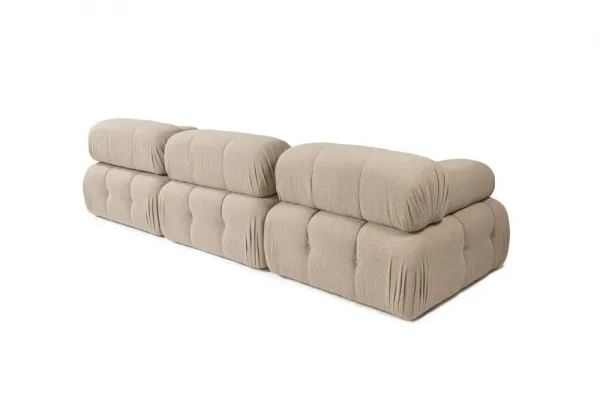 Rohová sedacia súprava / Rohová pohovka Doblo 3 Seater with Pouffe ( L1-O1-1R-Pouffe) - Peach