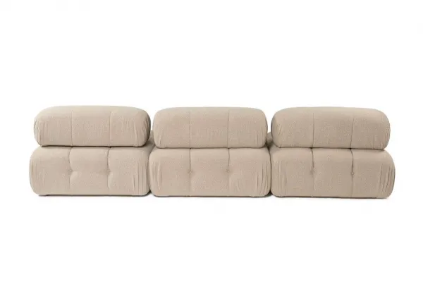 Rohová sedacia súprava / Rohová pohovka Doblo 3 Seater with Pouffe ( L1-O1-1R-Pouffe) - Peach