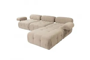 Rohová sedacia súprava / Rohová pohovka Doblo 3 Seater with Pouffe ( L1-O1-1R-Pouffe) - Peach