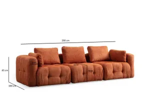 Trojmiestna pohovka Amaris 3 Seater - Orange