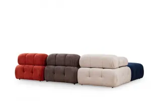 Rohová sedacia súprava / Rohová pohovka Doblo 3 Seater with Pouffe ( L1-O1-1R-Pouffe) - Multicolor