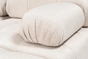 Rohová sedacia súprava / Rohová pohovka Doblo 3 Seater with Pouffe ( L1-O1-1R-Pouffe) - Light Brown