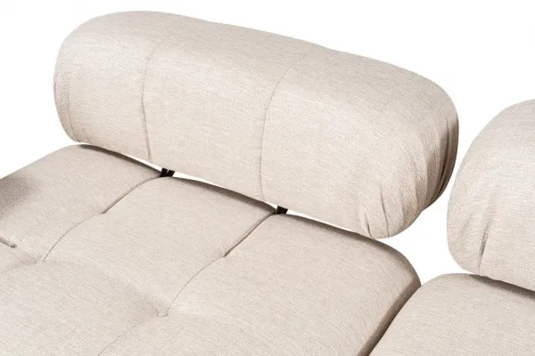 Rohová sedacia súprava / Rohová pohovka Doblo 3 Seater with Pouffe ( L1-O1-1R-Pouffe) - Light Brown