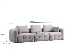Trojmiestna pohovka Amaris 3 Seater - Light Grey