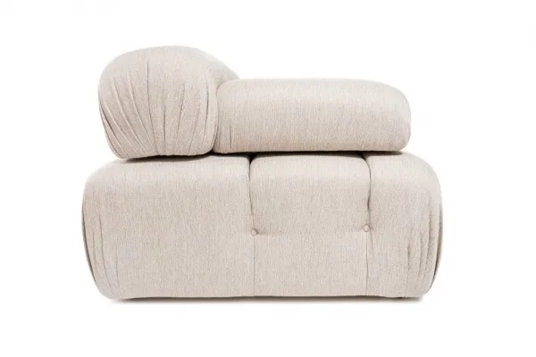 Rohová sedacia súprava / Rohová pohovka Doblo 3 Seater with Pouffe ( L1-O1-1R-Pouffe) - Light Brown