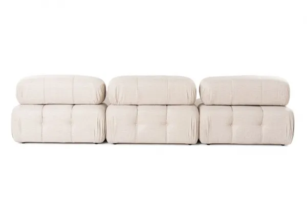 Rohová sedacia súprava / Rohová pohovka Doblo 3 Seater with Pouffe ( L1-O1-1R-Pouffe) - Light Brown
