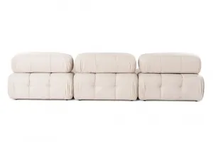 Rohová sedacia súprava / Rohová pohovka Doblo 3 Seater with Pouffe ( L1-O1-1R-Pouffe) - Light Brown