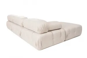 Rohová sedacia súprava / Rohová pohovka Doblo 3 Seater with Pouffe ( L1-O1-1R-Pouffe) - Light Brown