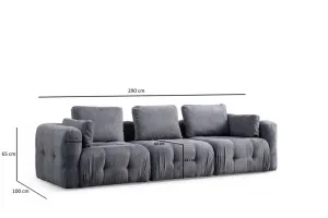 Trojmiestna pohovka Amaris 3 Seater - Grey