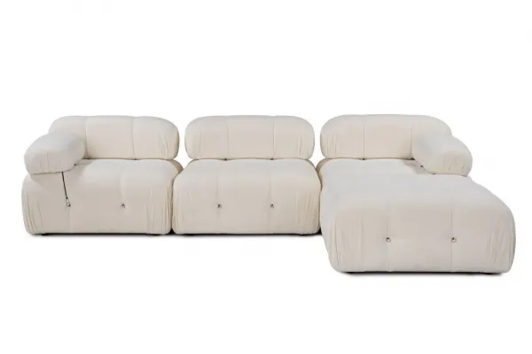 Rohová sedacia súprava / Rohová pohovka Bubble Beige L1-O1-1R-PUF