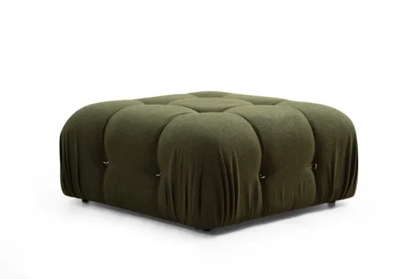 Hanah Home Rohová modulární sedací souprava Bubble 288 cm s taburetem zelená