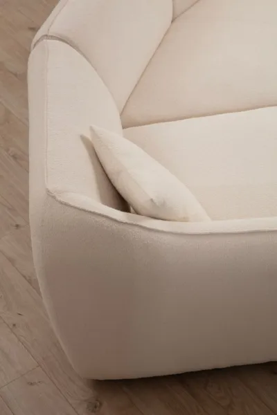 Hanah Home Třímístná pohovka Mentis 288 cm krémová
