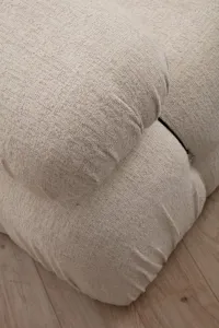 Hanah Home Rohová modulární sedací souprava Bubble 288 cm s taburetem bouclé krémová