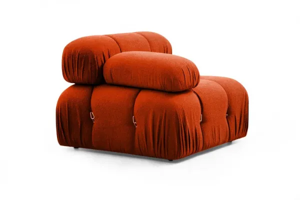 Hanah Home Rohová modulární sedací souprava Bubble 288 cm s taburetem cihlová