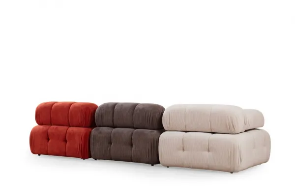 Hanah Home Modulová pohovka Doblo I 315 cm bílá/šedá/červená