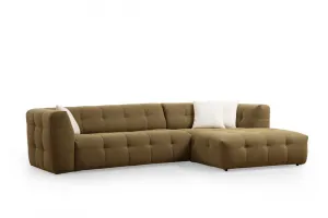 Rohová sedacia súprava / Rohová pohovka Cady 3 Seater Right - Khaki