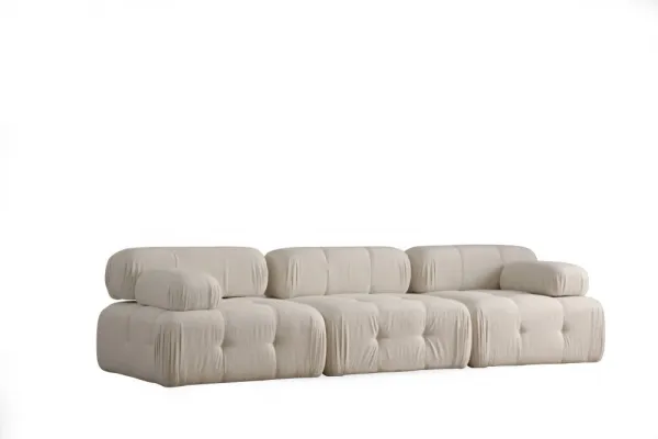 Trojmiestna pohovka Doblo 3 Seater ( L1-O1-1R) - Cream Bouclette