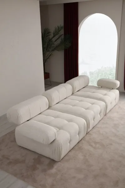 Trojmiestna pohovka Doblo 3 Seater ( L1-O1-1R) - Cream Bouclette