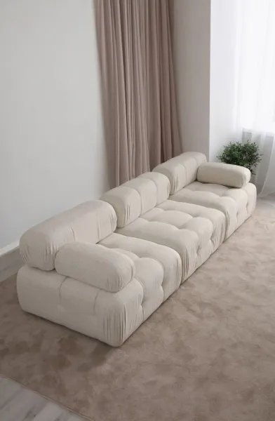 Trojmiestna pohovka Doblo 3 Seater ( L1-O1-1R) - Cream Bouclette