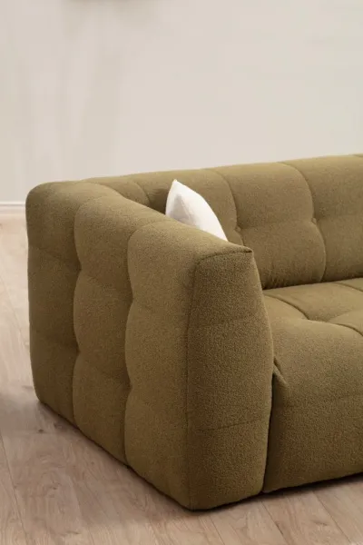 Rohová sedacia súprava / Rohová pohovka Cady 3 Seater Right - Khaki