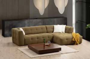 Rohová sedacia súprava / Rohová pohovka Cady 3 Seater Right - Khaki