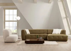 Rohová sedacia súprava / Rohová pohovka Cady 3 Seater Right - Khaki