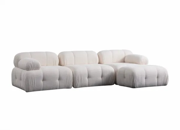 Rohová sedacia súprava / Rohová pohovka Petite 3 - White