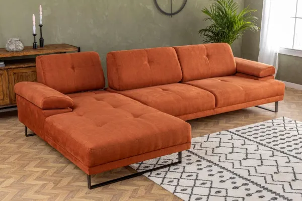 Rohová sedacia súprava / Rohová pohovka Mustang Large Left - Orange