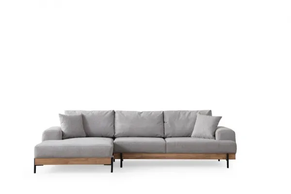 Rohová sedacia súprava / Rohová pohovka Eti Oak Left - Grey