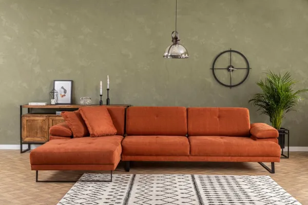 Rohová sedacia súprava / Rohová pohovka Mustang Small Left - Orange
