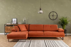 Rohová sedacia súprava / Rohová pohovka Mustang Small Left - Orange