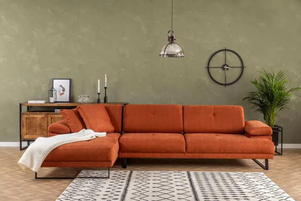 Rohová sedacia súprava / Rohová pohovka Mustang Small Left - Orange