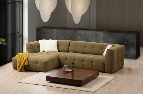 Rohová sedacia súprava / Rohová pohovka Cady 3 Seater Left - Khaki