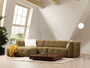 Rohová sedacia súprava / Rohová pohovka Cady 3 Seater Left - Khaki