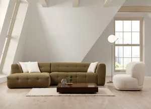 Rohová sedacia súprava / Rohová pohovka Cady 3 Seater Left - Khaki