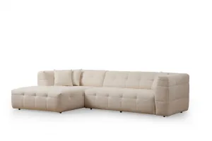 Rohová sedacia súprava / Rohová pohovka Cady 3 Seater Left - Beige
