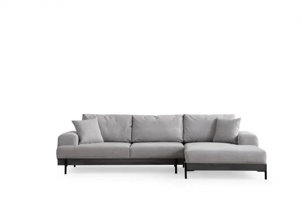 Rohová sedacia súprava / Rohová pohovka Eti Black Right - Grey
