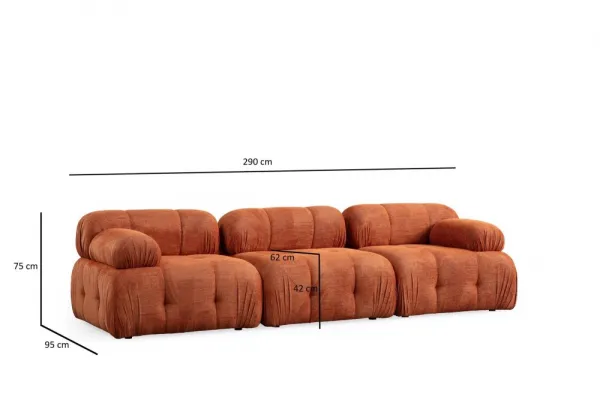 Rohová sedacia súprava / Rohová pohovka Petite 3 - Orange