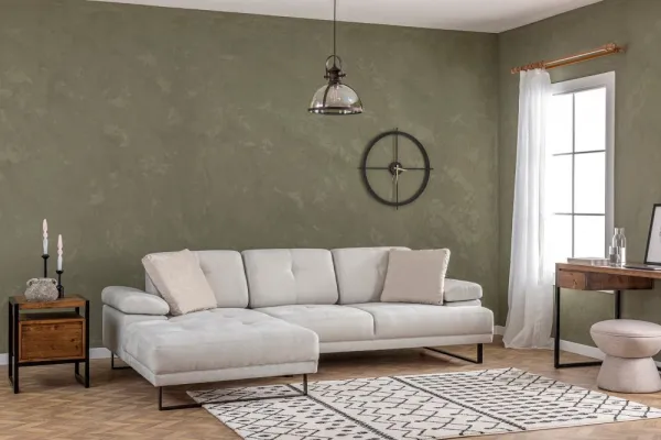 Rohová sedacia súprava / Rohová pohovka Mustang Large Left - Beige