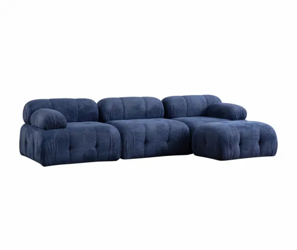 Rohová sedacia súprava / Rohová pohovka Petite 3 - Night Blue