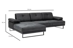 Rohová sedacia súprava / Rohová pohovka Mustang Large Left - Anthracite
