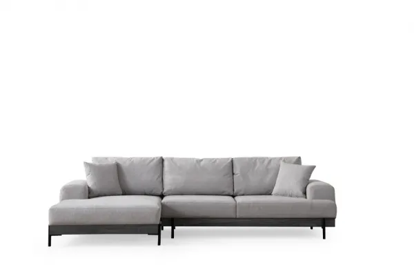 Rohová sedacia súprava / Rohová pohovka Eti Black Left - Grey