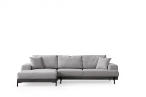 Rohová sedacia súprava / Rohová pohovka Eti Black Left - Grey