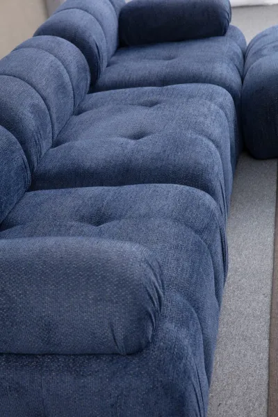 Rohová sedacia súprava / Rohová pohovka Petite 3 - Night Blue