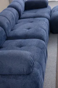 Rohová sedacia súprava / Rohová pohovka Petite 3 - Night Blue
