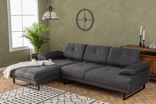 Rohová sedacia súprava / Rohová pohovka Mustang Large Left - Anthracite