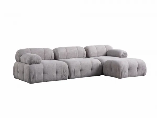 Rohová sedacia súprava / Rohová pohovka Petite 3 - Light Grey
