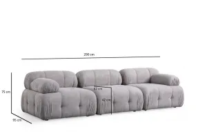 Rohová sedacia súprava / Rohová pohovka Petite 3 - Light Grey