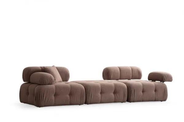 Trojmiestna pohovka Doblo 3 Seater ( L1-Pouffe-1R) - Cappucino