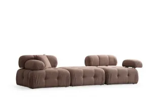 Trojmiestna pohovka Doblo 3 Seater ( L1-Pouffe-1R) - Cappucino